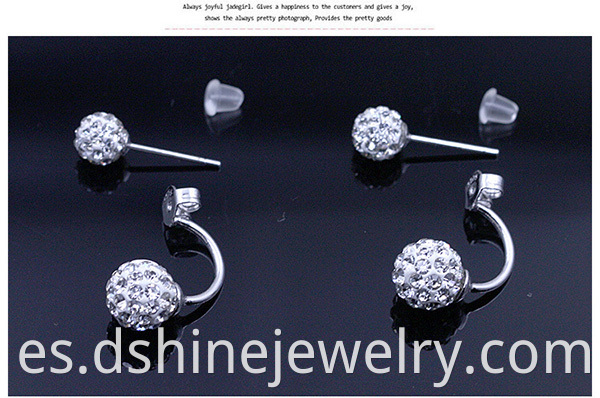 Shamballa Stud Earrings for Women